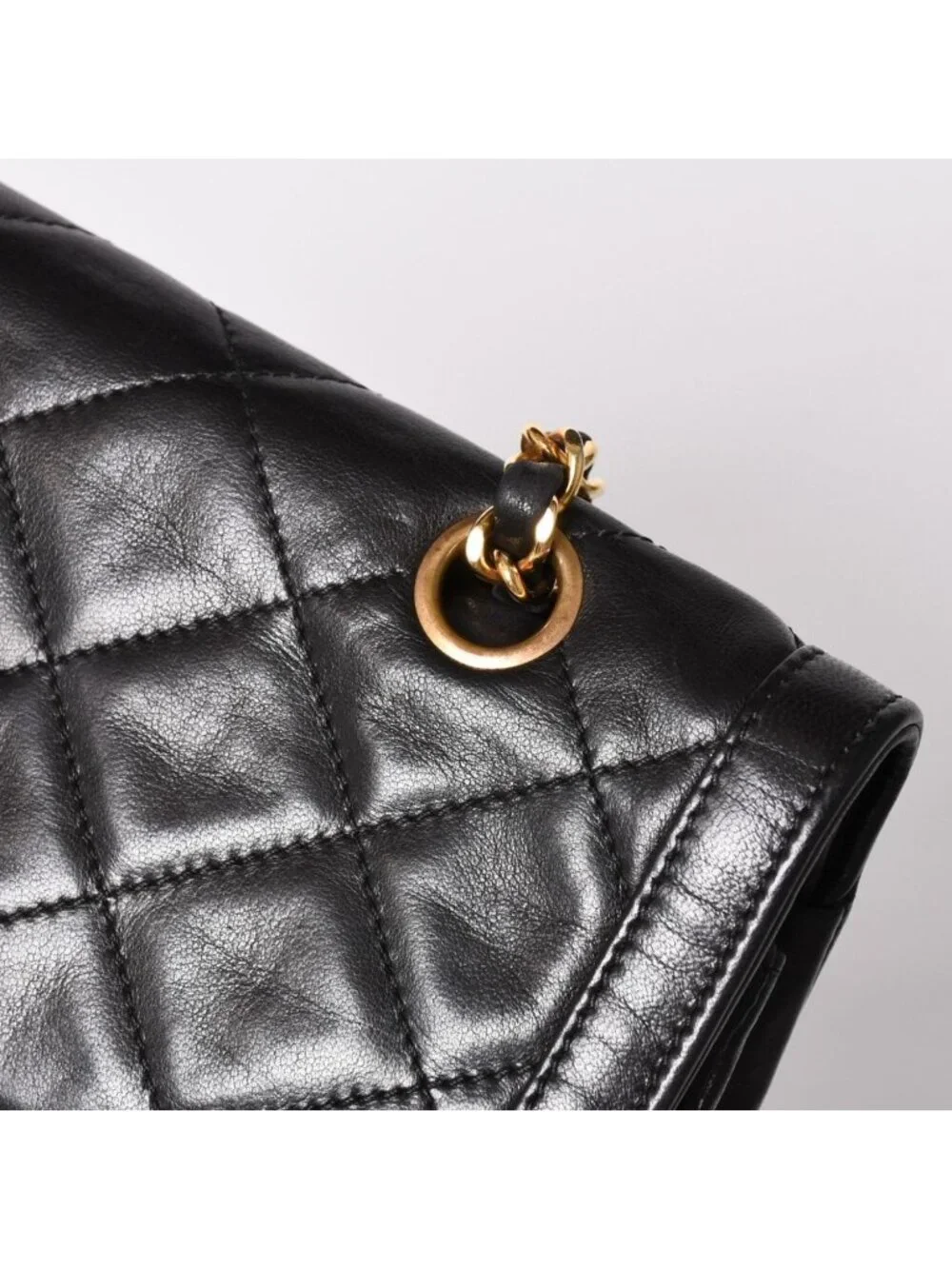 Chanel Quilted Double Flap Chain Shoulder Bag Limited Edition CC Logo Lambskin